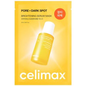 Celimax PORE + DARK SPOT Brightening Serum Mask — Осветляющая ампульная маска с ниацинамидом, 27 мл