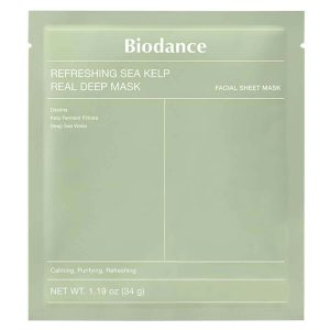 Biodance Refreshing Sea Kelp Real Deep Mask — Успокаивающая гидрогелевая маска с морскими водорослями, 1 шт