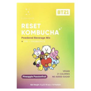 Everydaze Reset Kombucha / Комбуча чай со вкусом ананаса и маракуйя, 10 пакетиков по 5 г