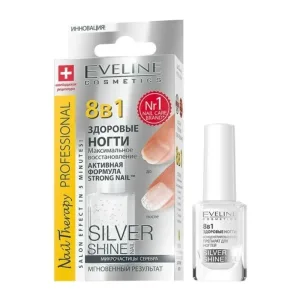 Eveline Cosmetics Nail Therapy Professional 8in1 Silver Shine / EVELINE Средство «Здоровые ногти» 8в1 Silver Shine, 12 мл