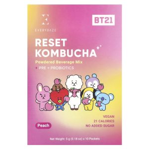 Everydaze Reset Kombucha / Порошковая смесь для напитков персик 10 пакетиков