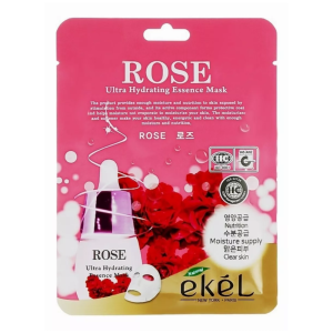 EKEL Rose Ultra Hydrating Essence Mask / EKEL Маска для лица Rose Ultra Hydrating Essence Mask, 1 шт (25 мл)