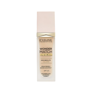 Eveline Cosmetics Wonder Match LUMI Foundation 20 Nude / EVELINE Тональная основа Wonder Match LUMI 20 Nude, 30 мл