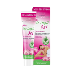 Eveline Cosmetics Bio Depil 9in1 Gentle Depilation Cream / EVELINE Крем для депиляции Bio Depil 9в1 ультранежный для чувствительной кожи, 125 мл