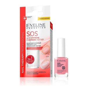 Eveline Cosmetics Nail Therapy Professional SOS / Eveline Средство для хрупких и ломких ногтей SOS, 12 мл